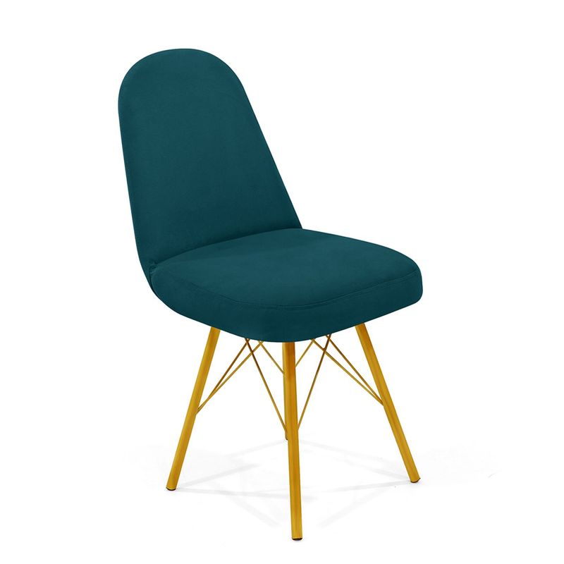 MICA - Silla de Comedor Moderna en Poliéster Verde (Incluye 1 Silla) Mica