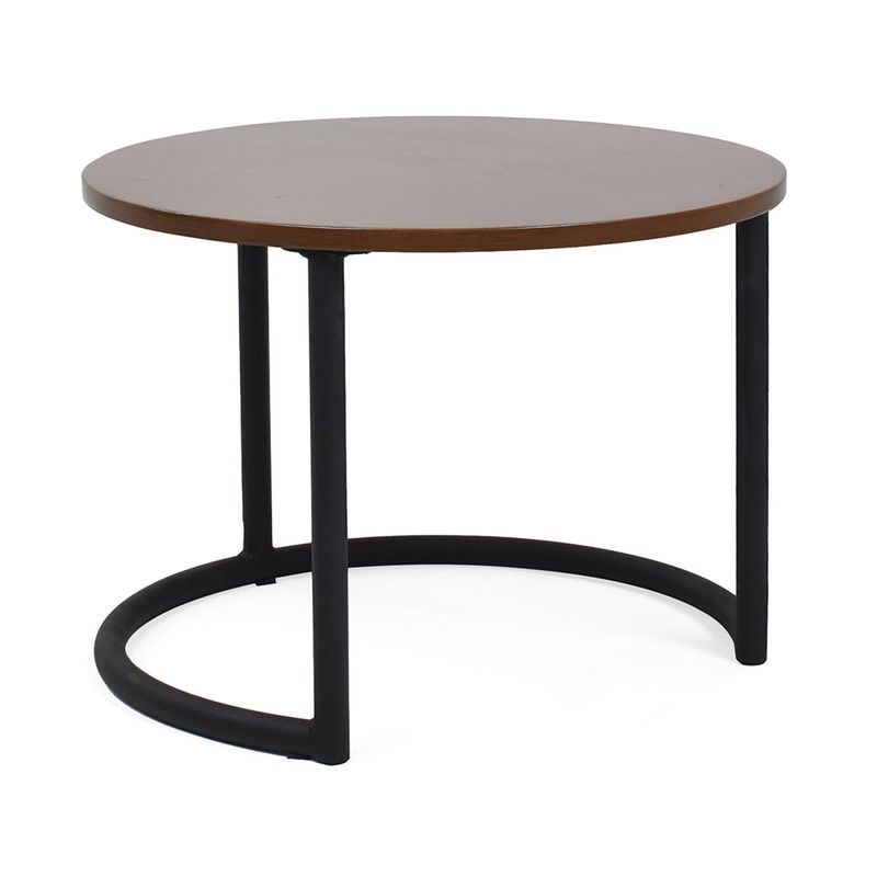 MICA - Mesa Auxiliar Moderna Redonda en Aglomerado MDF 41 x 30 x 41 cm Mica  - Mueble