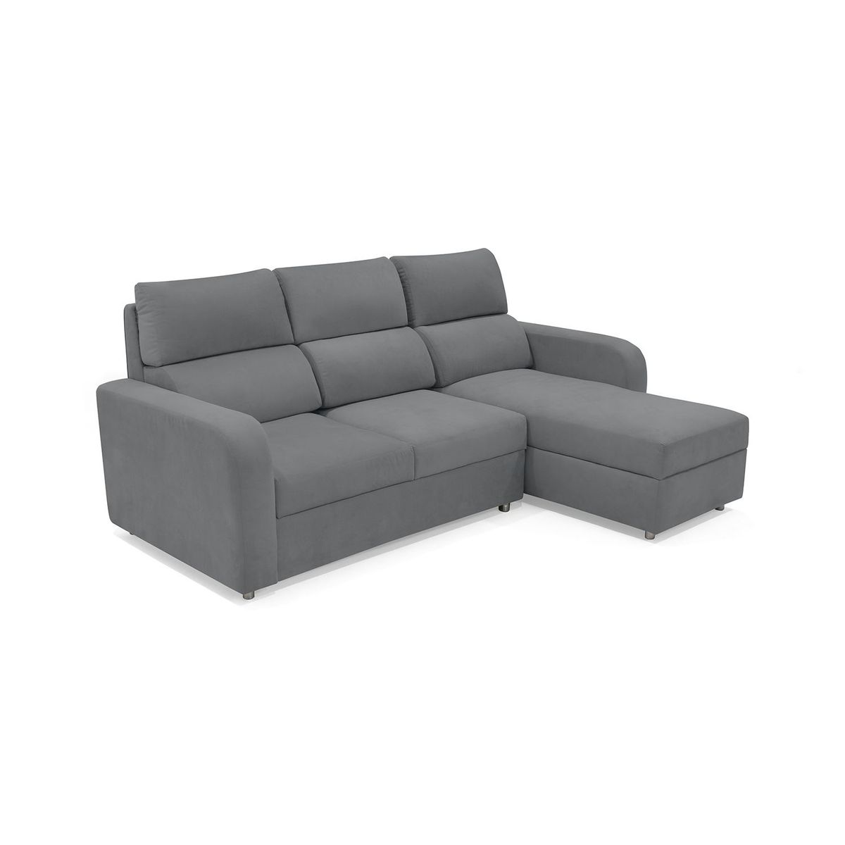 MICA - Sofá en L Moderno en Poliéster 3 Puestos Bermeo 210 x 95 x 110 cm Mica