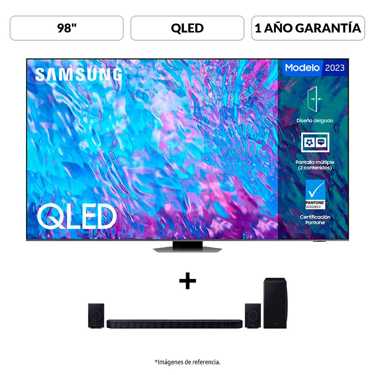 SAMSUNG - Televisor Samsung | 98 Pulgadas QLED 4K | Incluye Barra de Sonido HW-Q930C