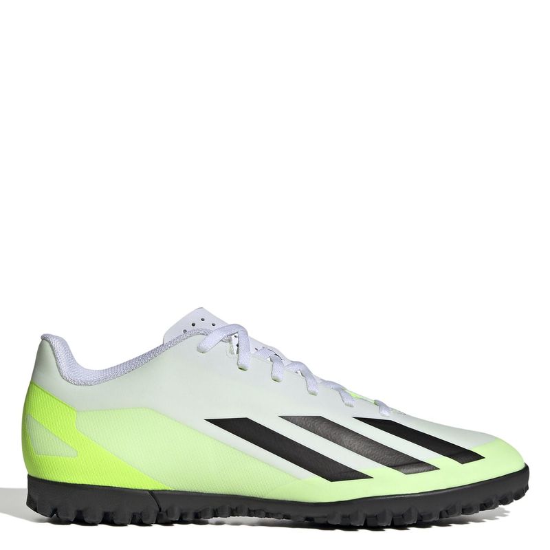 ADIDAS - Guayos Adidas X Crazyfast.4 Para Cancha Sintetica - Suela Con Torretines. Zapatilla De Fútbol Con Taches De Caucho,  Color Blanco De Hombre Con Cordones