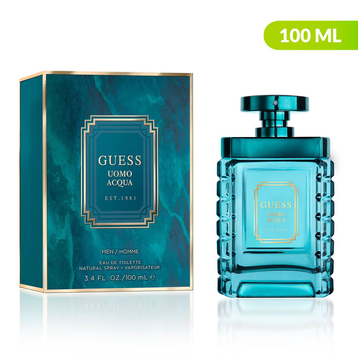 GUESS - Perfume Hombre Guess Uomo Acqua 100 ml Eau de toilette 