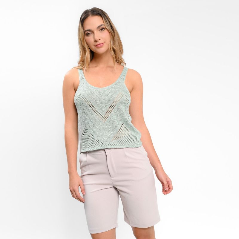 JDY - Blusa para Mujer con Estampado Sin mangas JDY