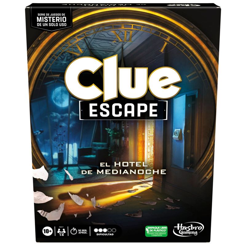HASBRO - Juego De Mesa Hasbro Gaming Clue Escape El Hotel de Medianoche