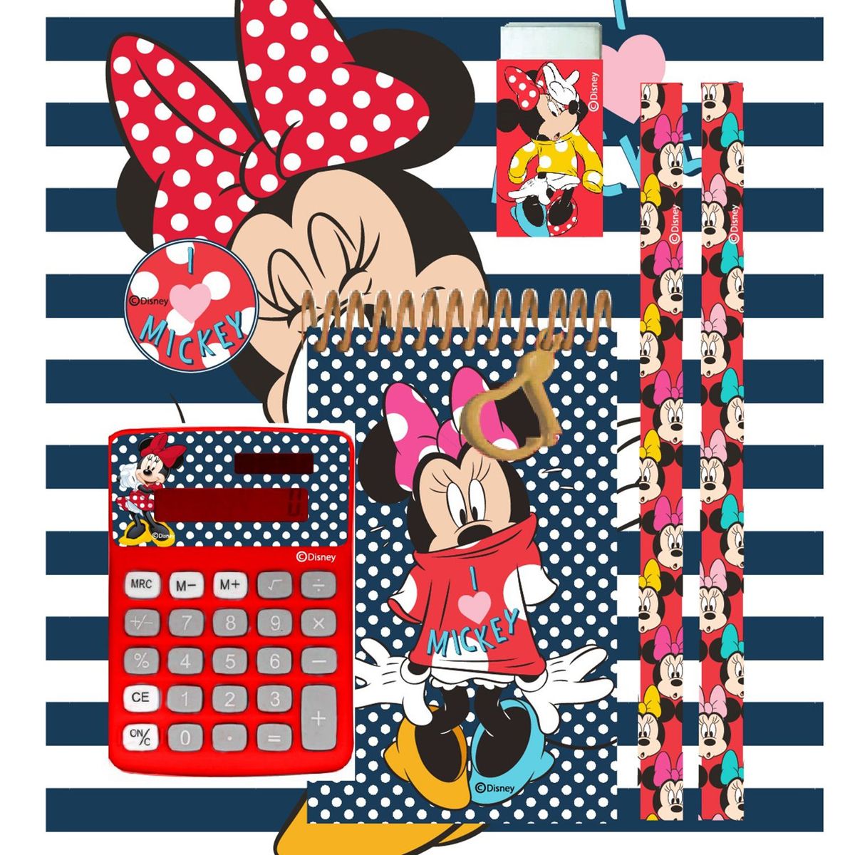 MINNIE MOUSE - Arte y Manualidad Escolar Set Calculadora Minnie Mouse