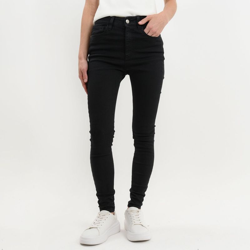BASEMENT - Jean Skinny para Mujer Tiro alto de Algodón Basement