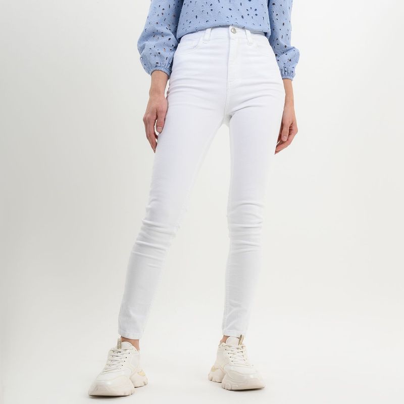 BASEMENT - Jean Skinny para Mujer Tiro alto de Algodón Basement