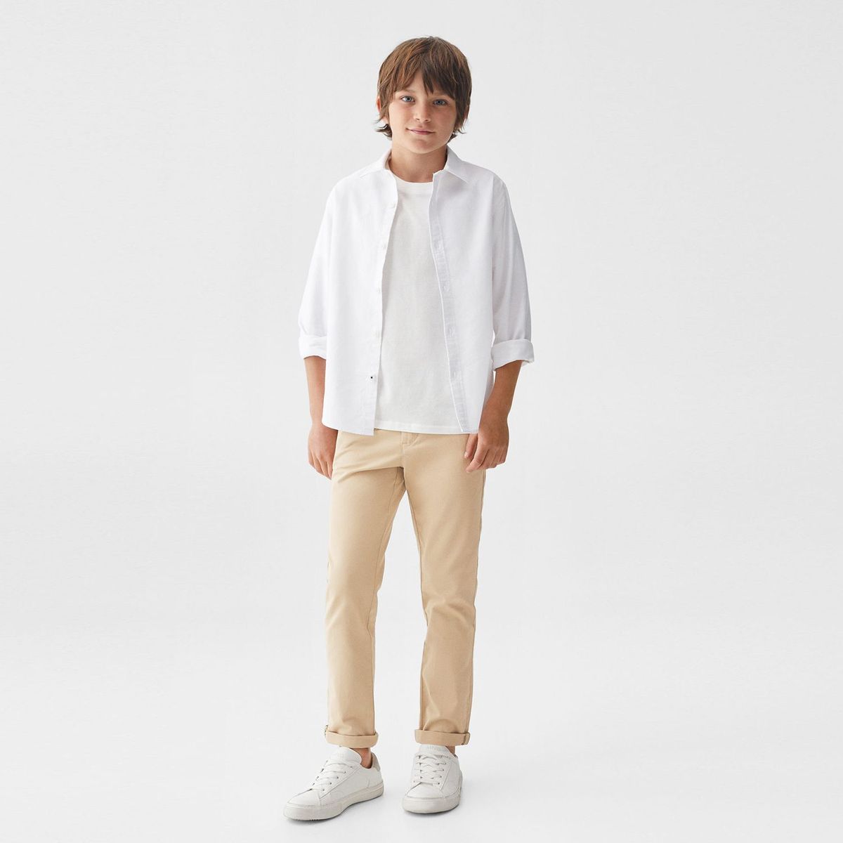  - Camisa Oxford manga larga para Niño MANGO