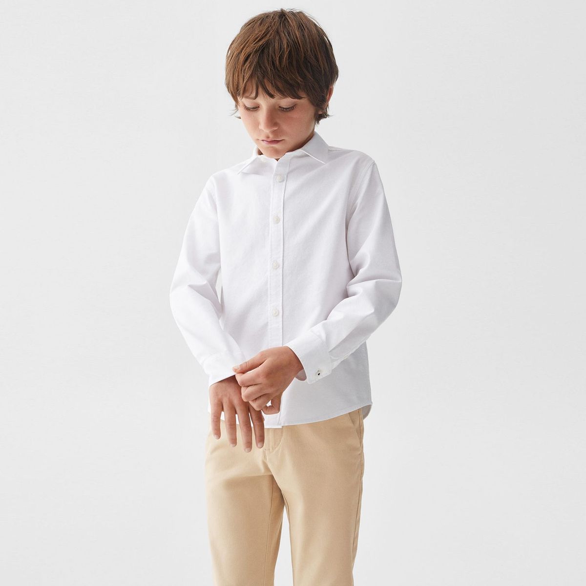  - Camisa Oxford manga larga para Niño MANGO