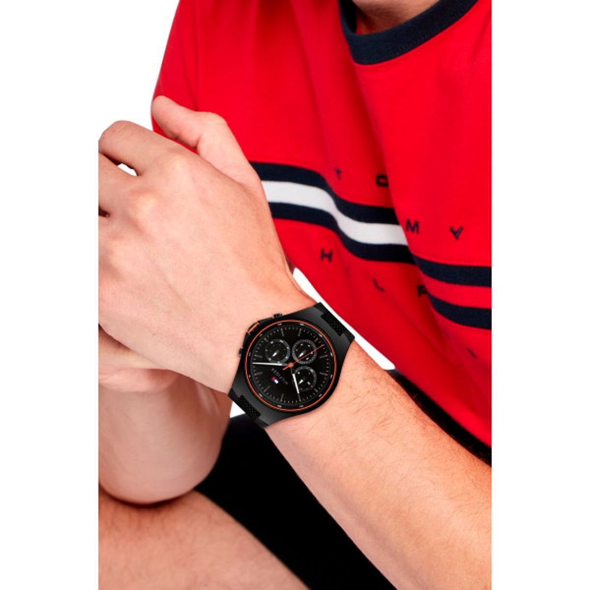TOMMY HILFIGER - Reloj Tommy Hilfiger para Hombre 1792056 . Reloj Análogo Silicona Negro