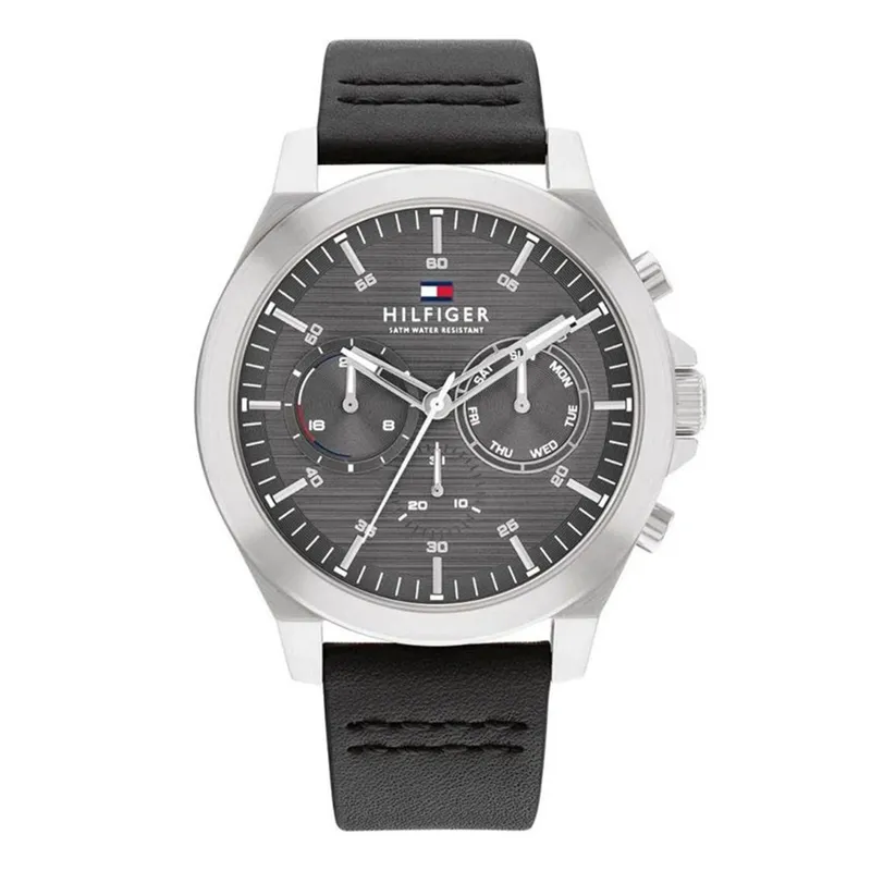 TOMMY HILFIGER - Reloj Tommy Hilfiger para Hombre 1710521 . Reloj Análogo Cuero Negro