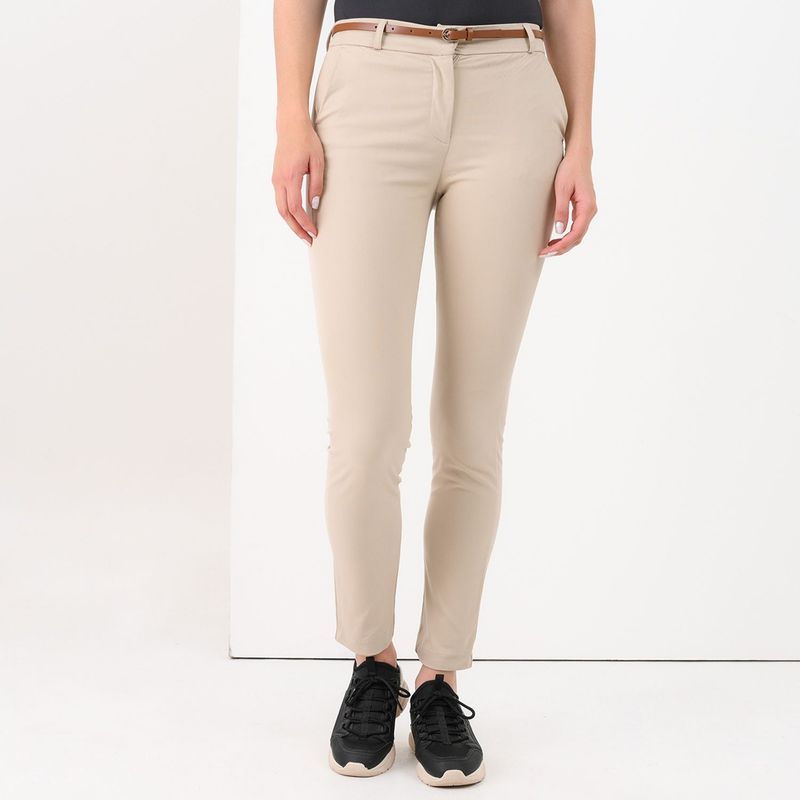 BASEMENT - Pantalón Recto Mujer Tiro medio Basement