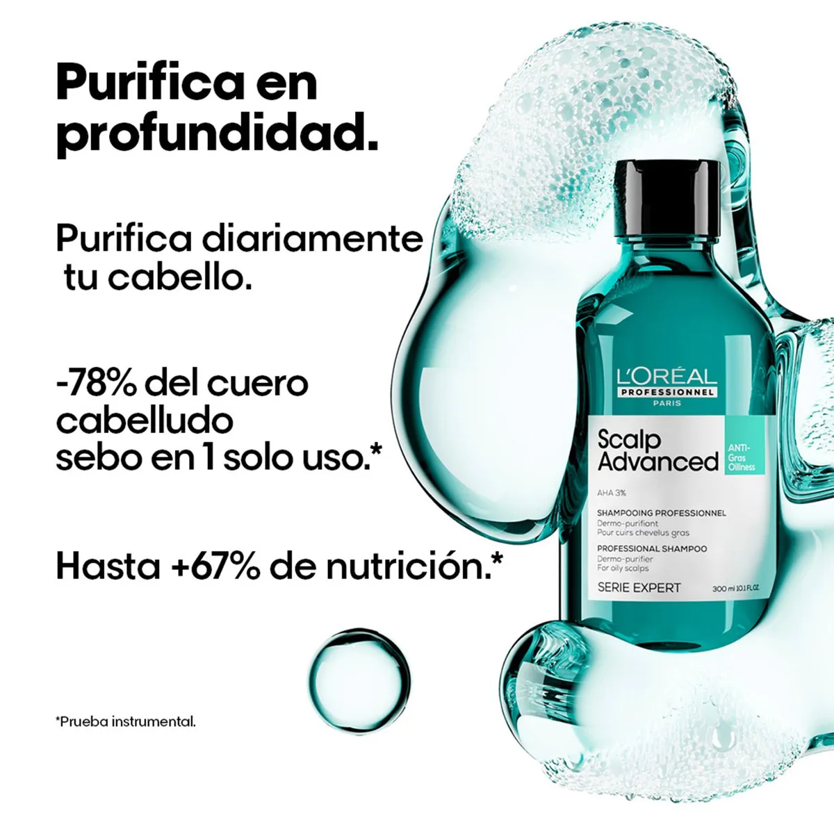 LOREAL PROFESSIONNEL - Shampoo LOréal Professionnel Scalp Advanced Anti grasa 300 ml