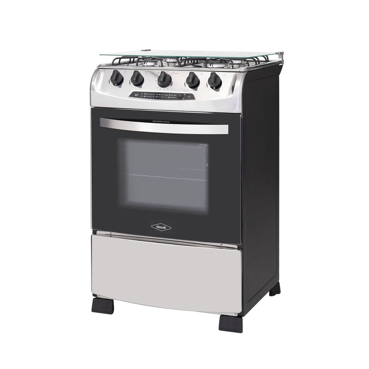 HACEB - Estufa con Horno Haceb 4 quemadores ESTOREG60VGNINX