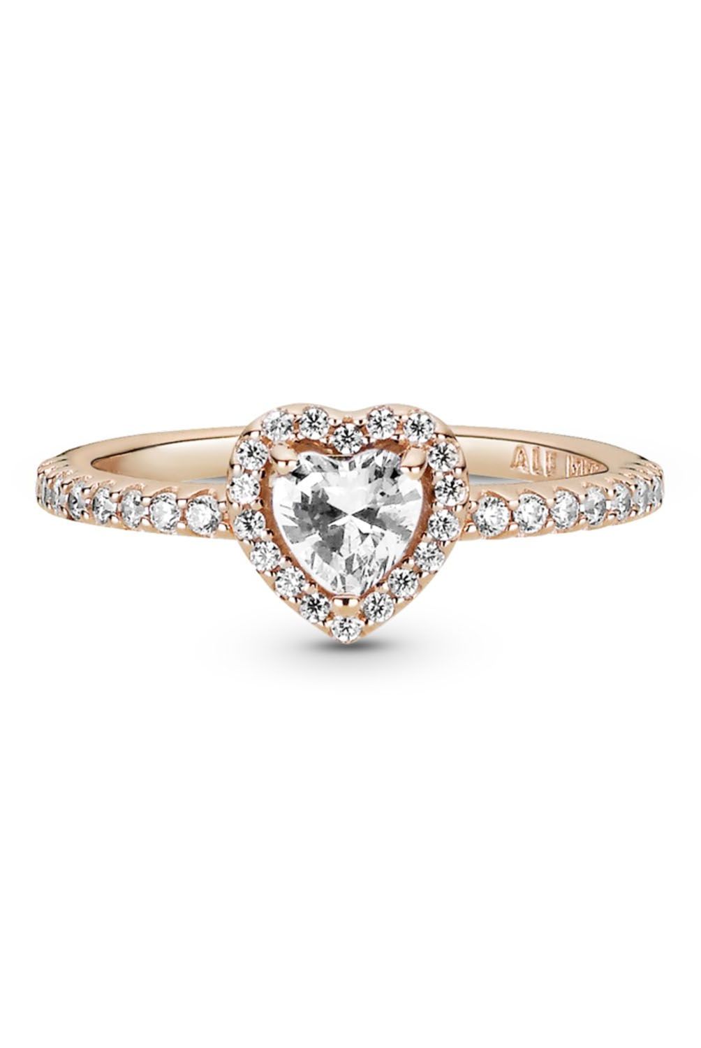 PANDORA - Anillo Pandora Corazón en Relieve Recubrimiento en Oro Rosa 