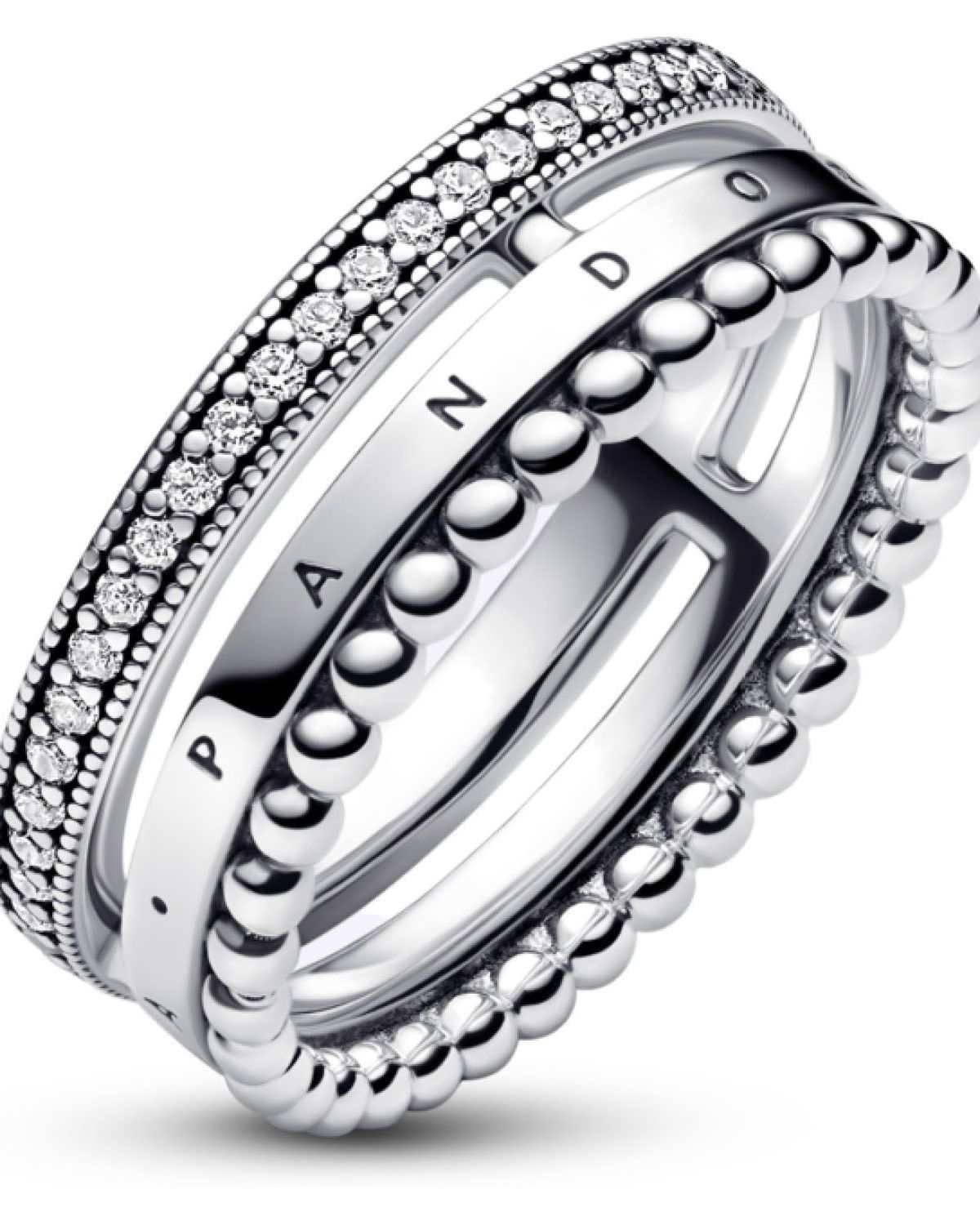 Anillo Pandora Insignia Pavé y Esferas Plata Esterlina PANDORA - Main Image