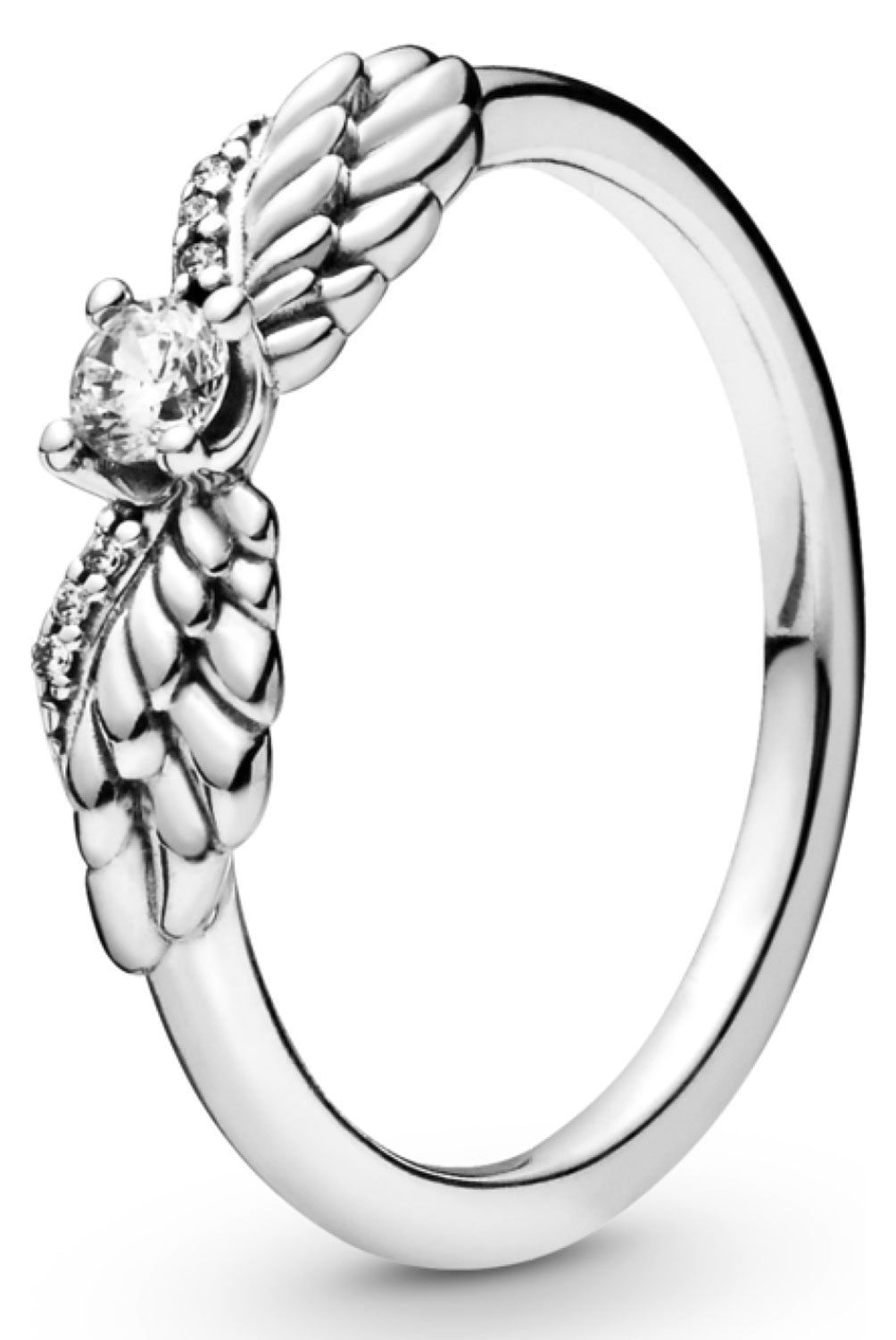 PANDORA - Anillo Pandora Alas de Angel Reluciente Plata Esterlina