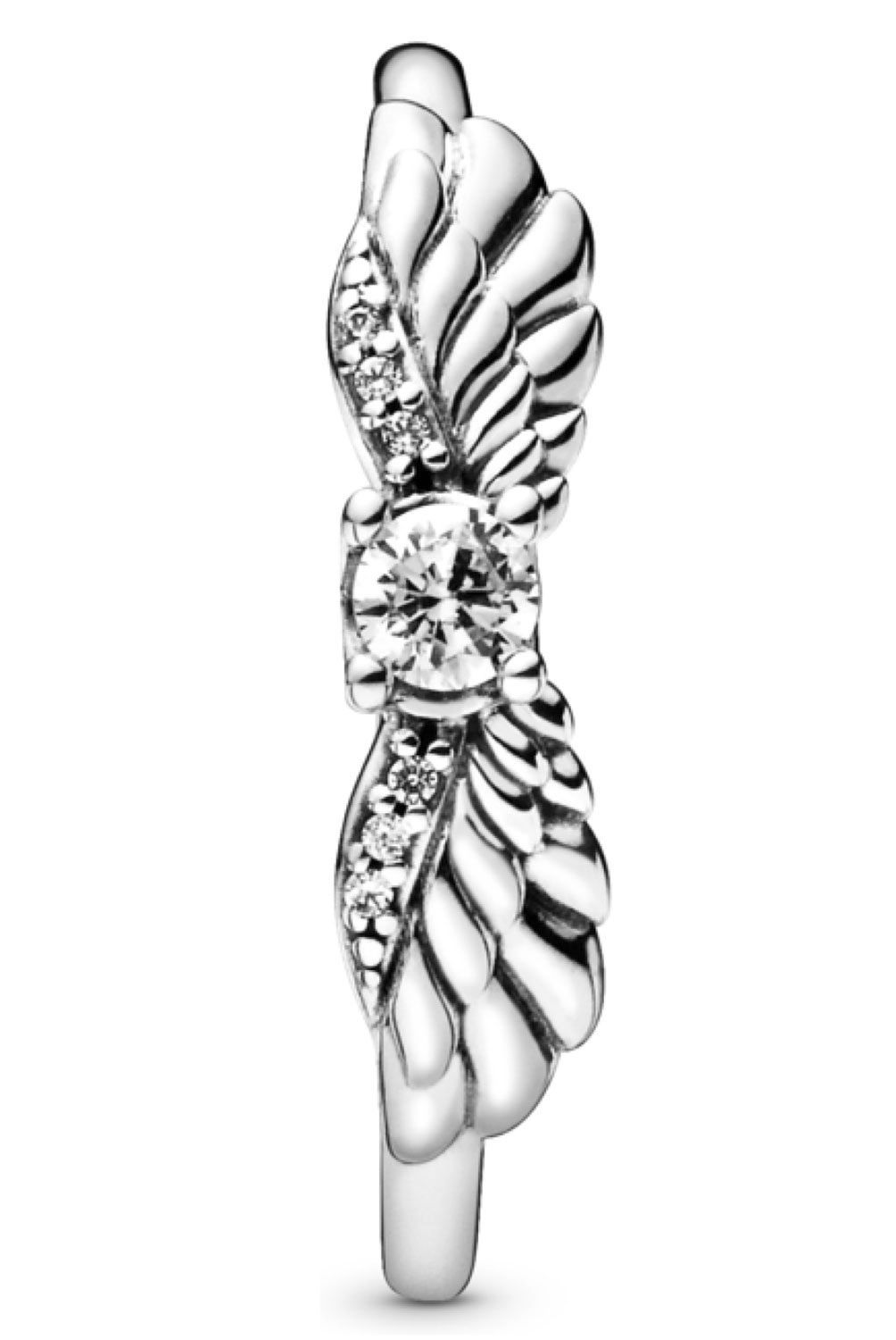 PANDORA - Anillo Pandora Alas de Angel Reluciente Plata Esterlina