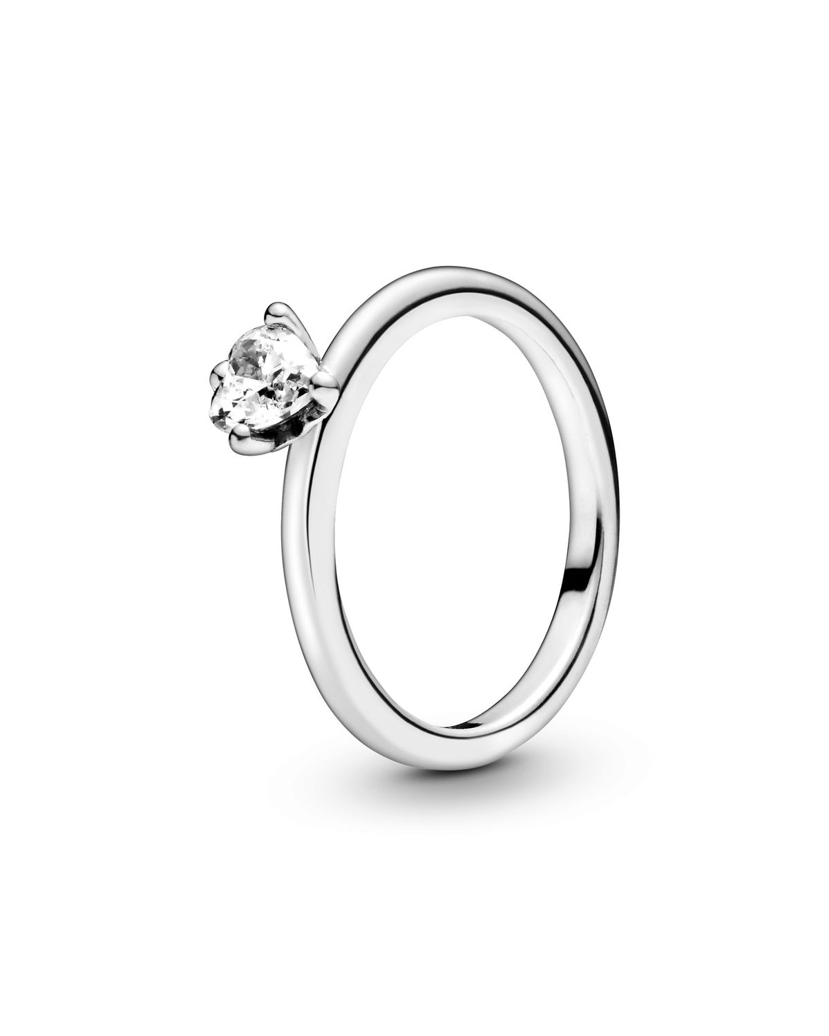 Anillo Pandora Corazón Transparente Plata Esterlina PANDORA