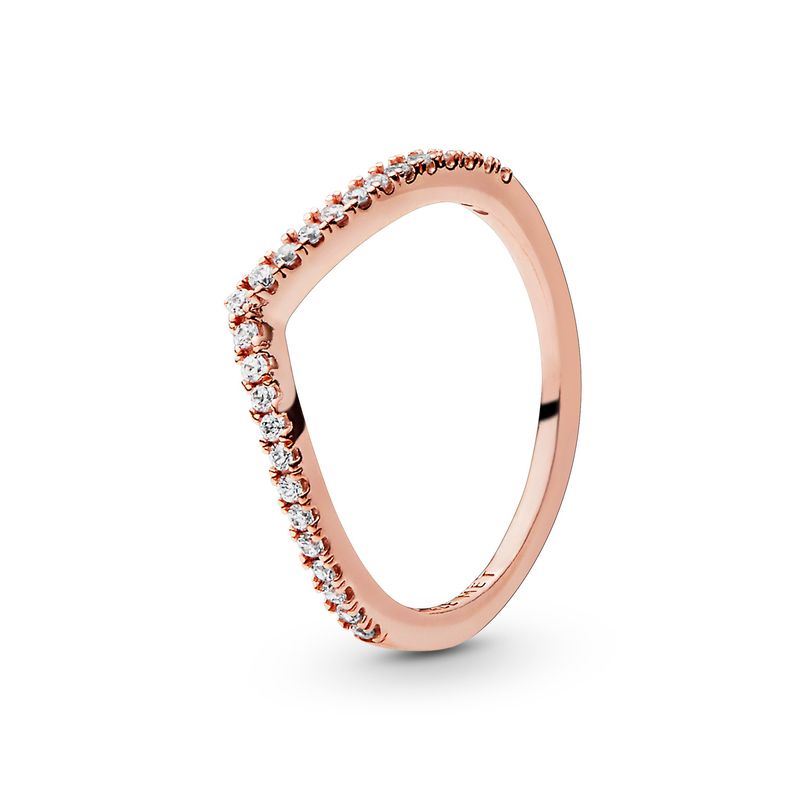 PANDORA - Anillo Pandora Deseo Clásico Resplandeciente Recubrimiento en Oro Rosa 
