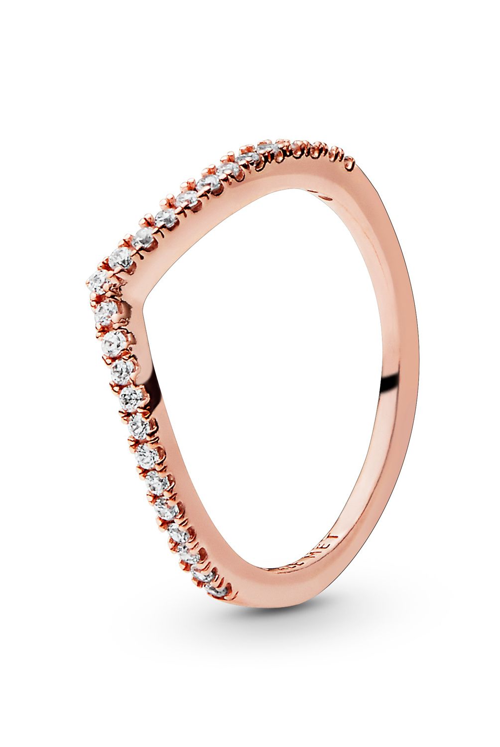 PANDORA - Anillo Pandora Deseo Clásico Resplandeciente Recubrimiento en Oro Rosa 