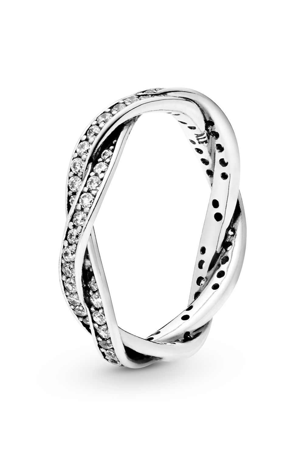 PANDORA - Anillo Pandora Trenzado reluciente  En Plata Esterlina