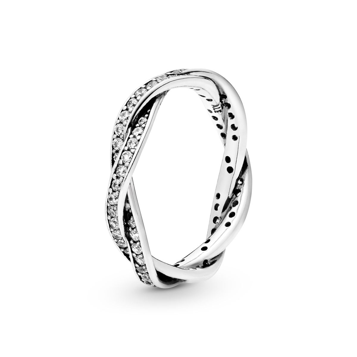 PANDORA - Anillo Pandora Trenzado reluciente  En Plata Esterlina