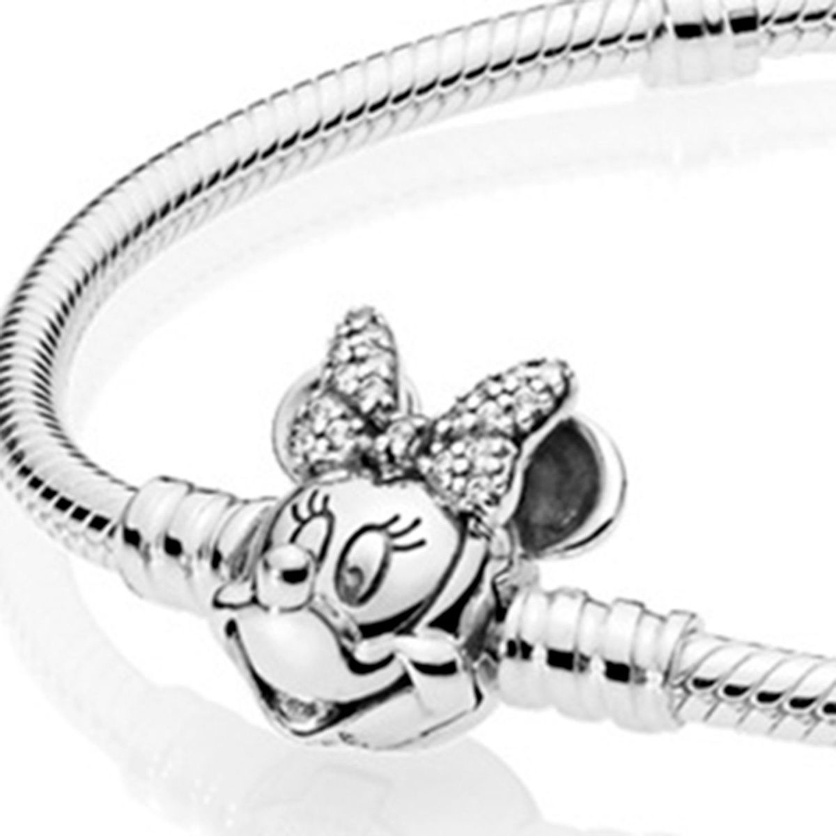 PANDORA - Brazalete Pandora Minnie Reluciente En Plata Esterlina