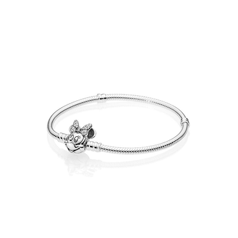 PANDORA - Brazalete Pandora Minnie Reluciente En Plata Esterlina