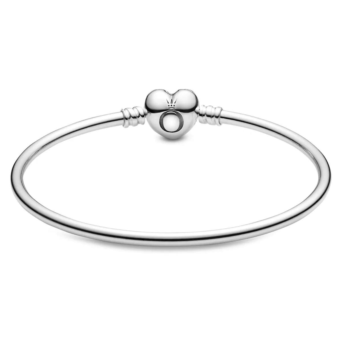 PANDORA - Brazalete Pandora Rígido Moments cierre Corazón para charms Plata Esterlina