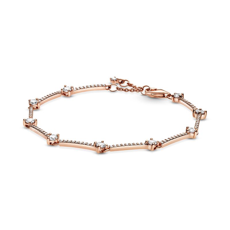 PANDORA - Brazalete Pandora Pave Brillante Recubrimiento en Oro Rosa