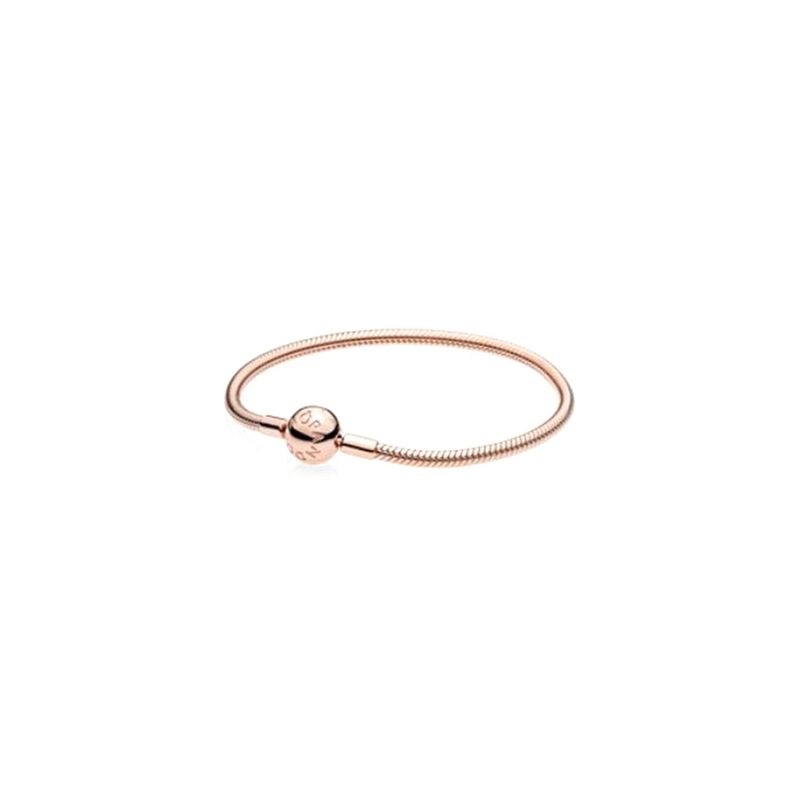 PANDORA - Brazalete Pandora Moments Diseño Cadena de Serpiente de Recubrimiento en Oro Rosa