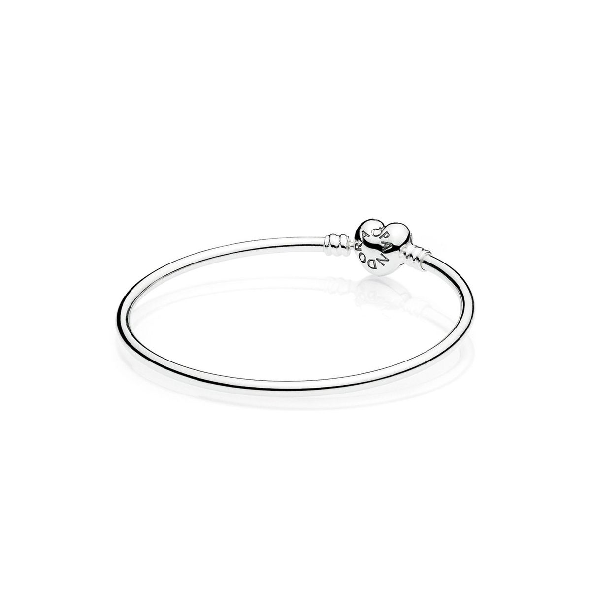 PANDORA - Brazalete Pandora Rígido Moments cierre Corazón para charms Plata Esterlina