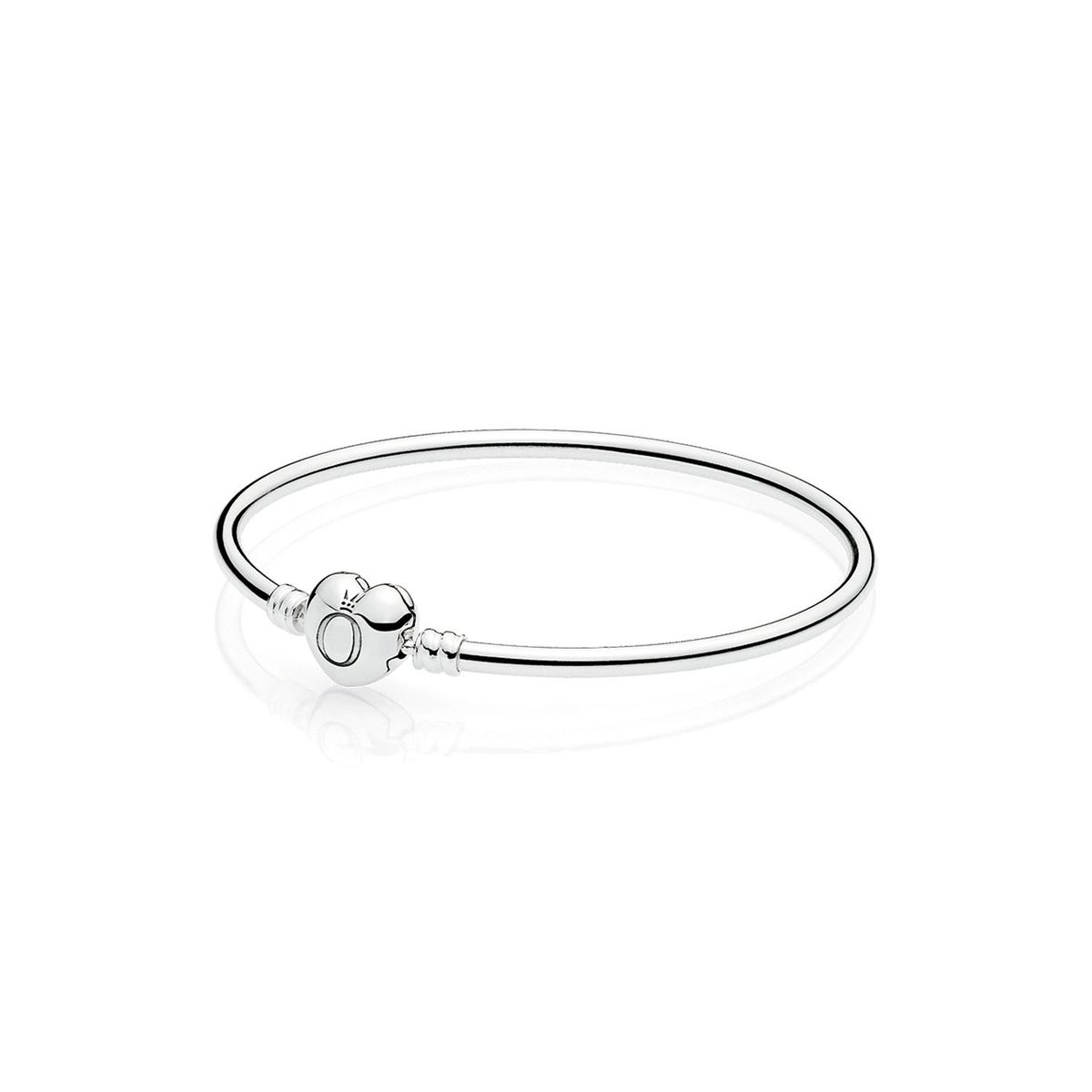 PANDORA - Brazalete Pandora Rígido Moments cierre Corazón para charms Plata Esterlina