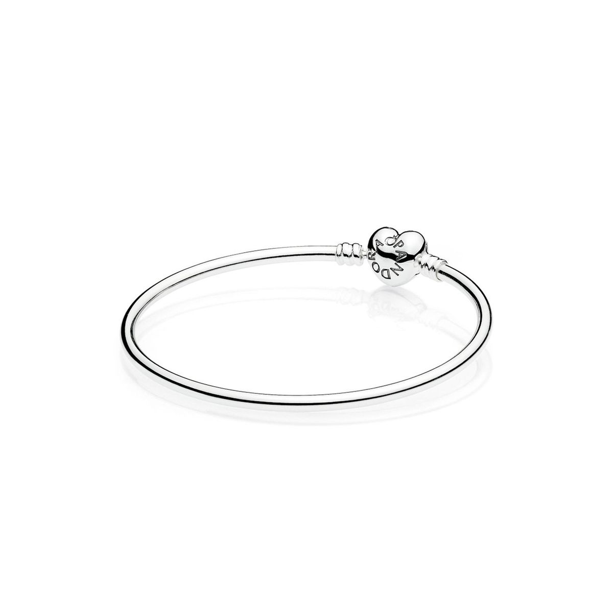 PANDORA - Brazalete Pandora Rígido Moments cierre Corazón para charms Plata Esterlina