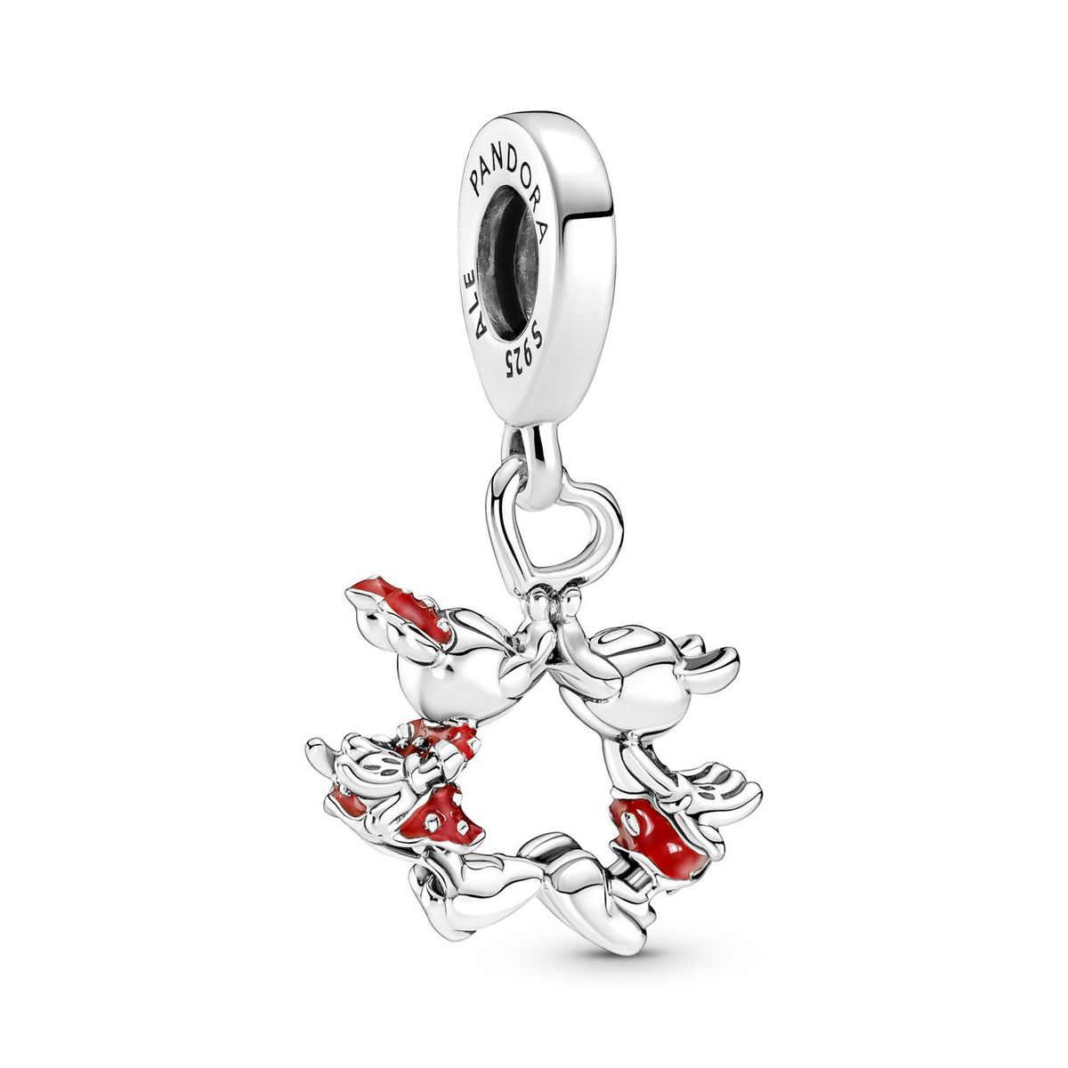 PANDORA - Charm Pandora Beso de Mickey y Minnie Mouse de Disney Plata Esterlina