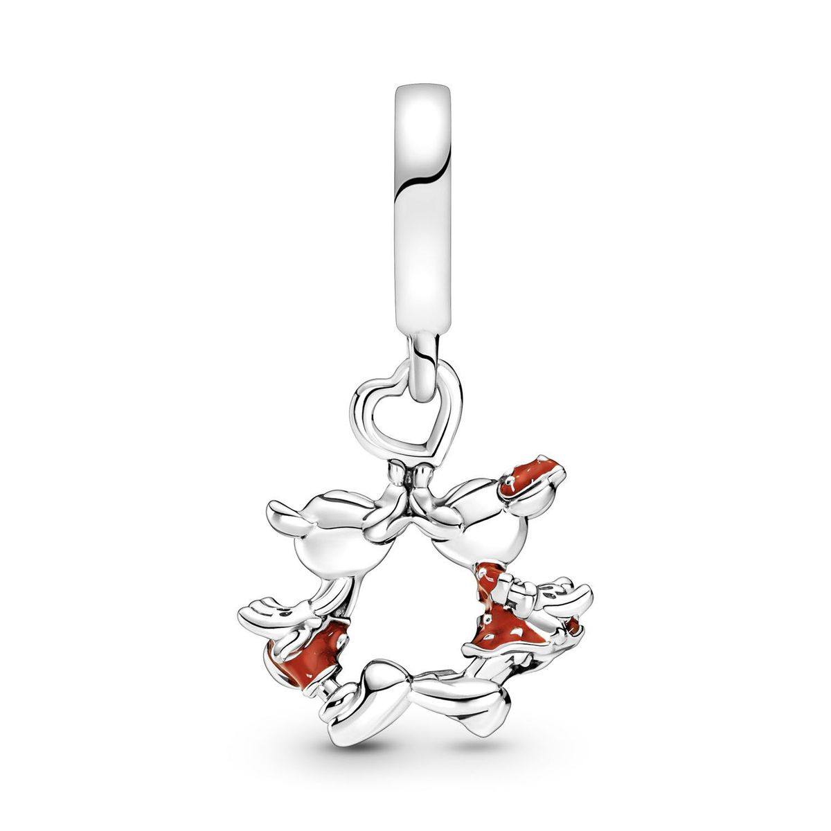 PANDORA - Charm Pandora Beso de Mickey y Minnie Mouse de Disney Plata Esterlina