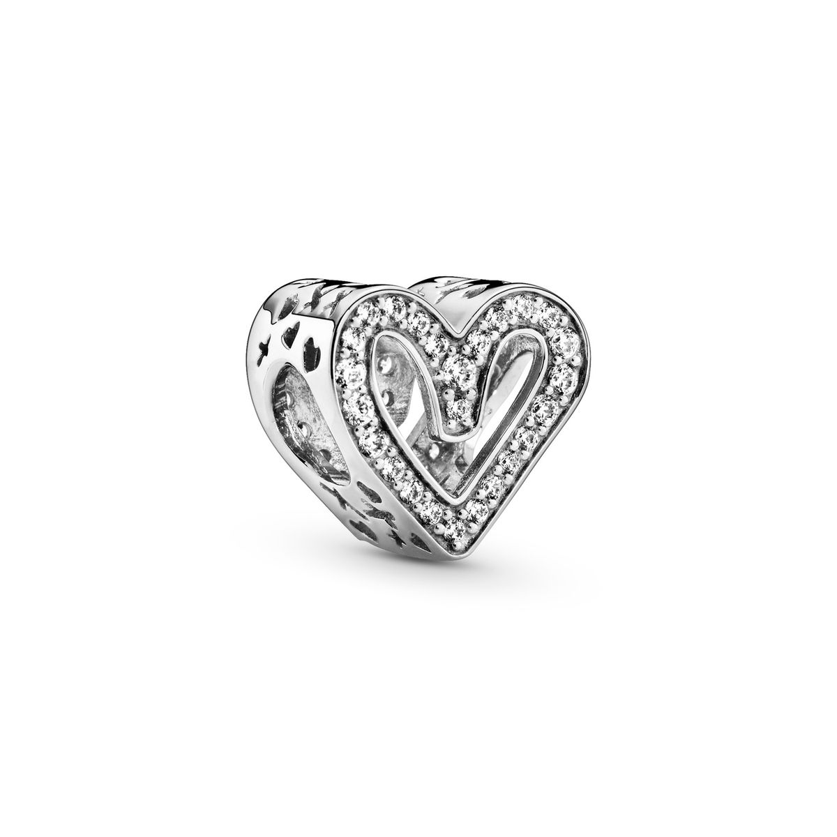 PANDORA - Charm Pandora Boceto de Corazón Brillante Plata Esterlina
