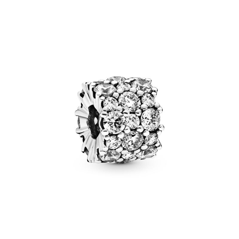 PANDORA - Charm Pandora Brillante Transparente Plata Esterlina