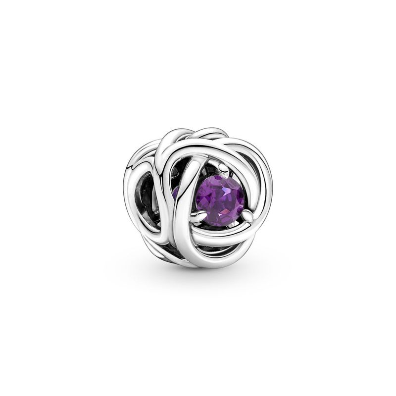 PANDORA - Charm Pandora Círculo Eternidad Febrero Plata Esterlina