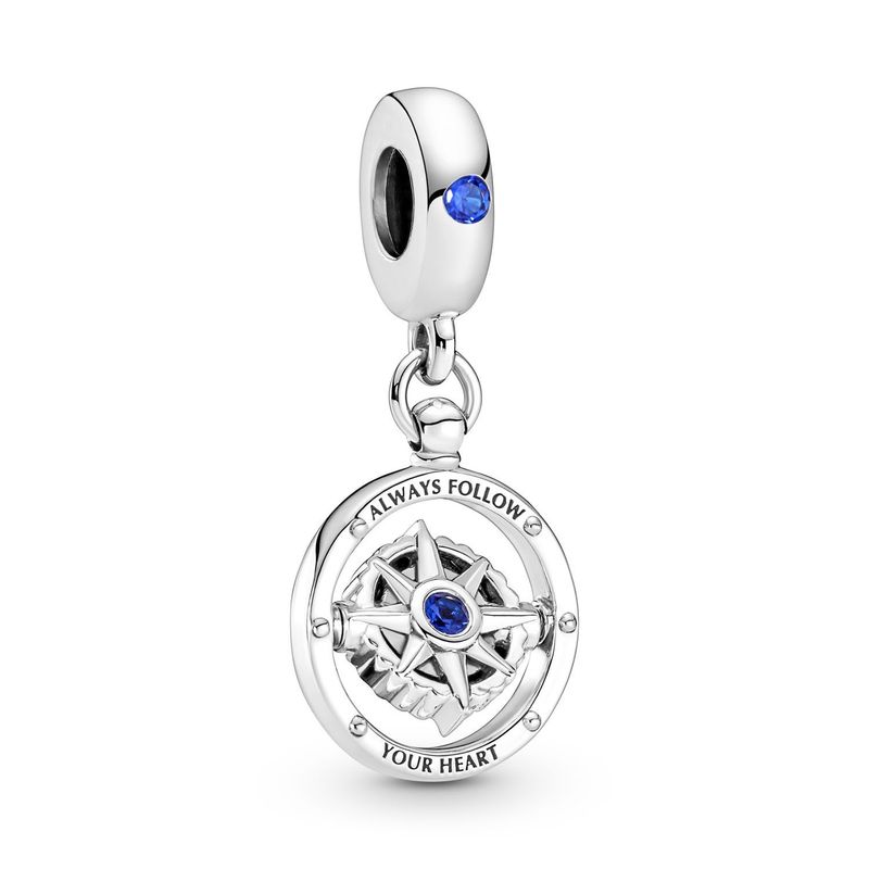 PANDORA - Charm Pandora Brújula Giratoria Plata Esterlina