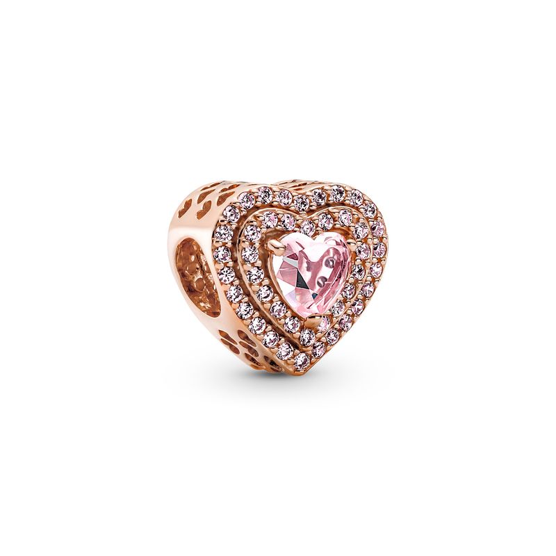 PANDORA - Charm Pandora Corazón Nivelado Brillante Recubrimiento en Oro Rosa