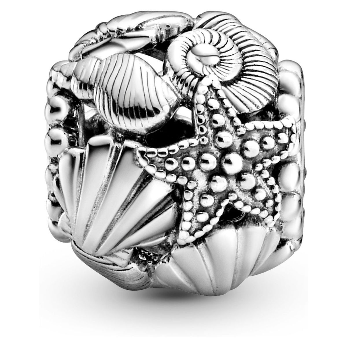 PANDORA - Charm Pandora Estrella de Mar, Concha y Corazones Plata Esterlina