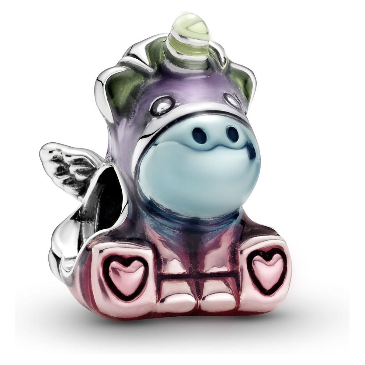 PANDORA - Charm Pandora Bruno el Unicornio Colorido Plata Esterlina