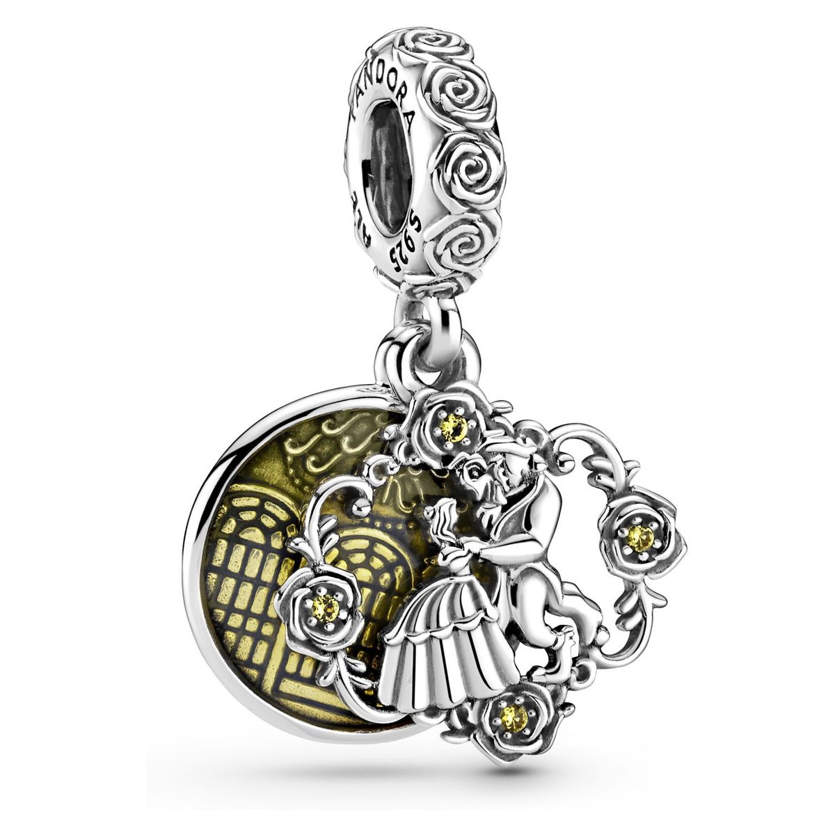 PANDORA - Charm Pandora La Bella y la Bestia Bailando de Disney Plata Esterlina