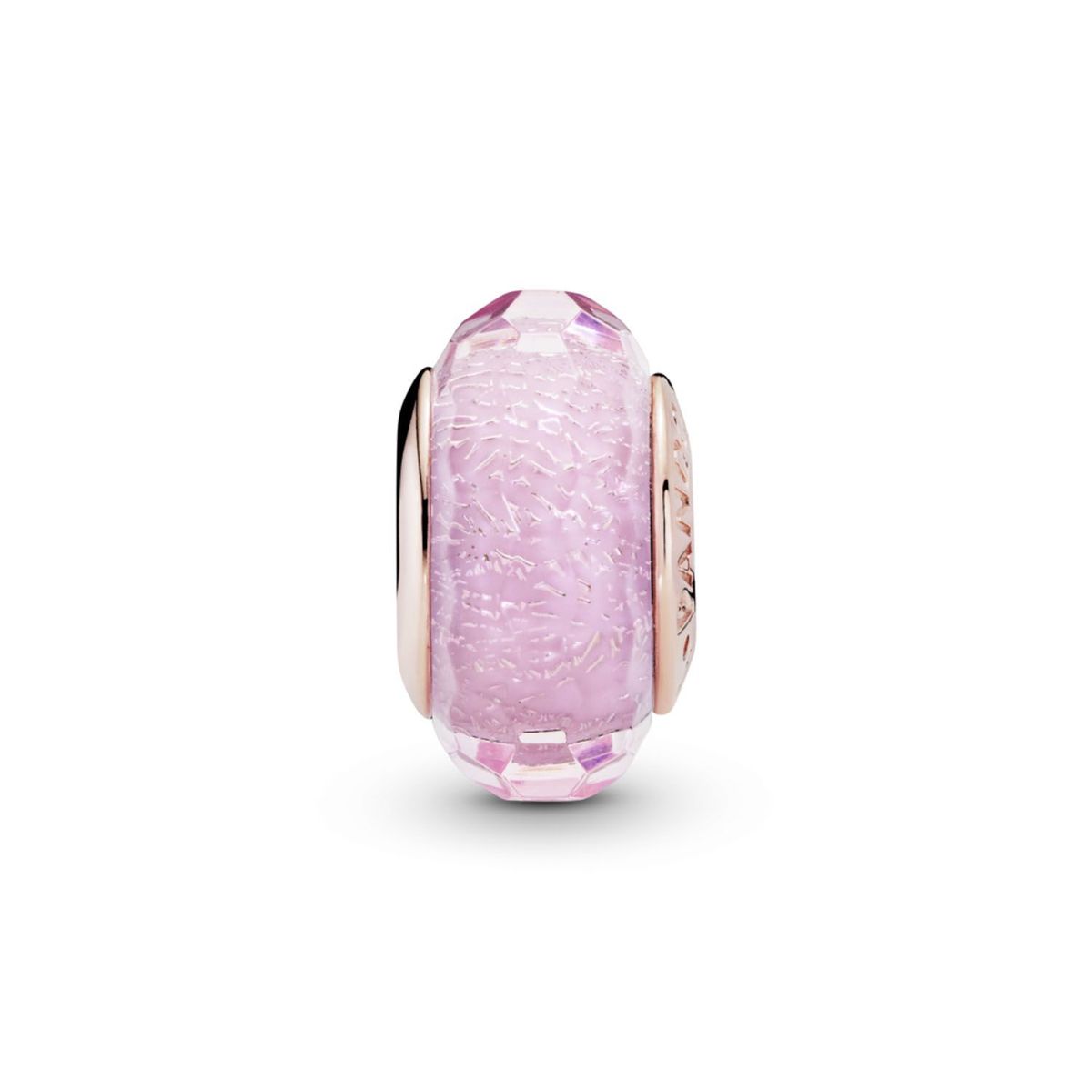 PANDORA - Charm Pandora Cristal de Murano Rosa Recubrimiento en Oro Rosa