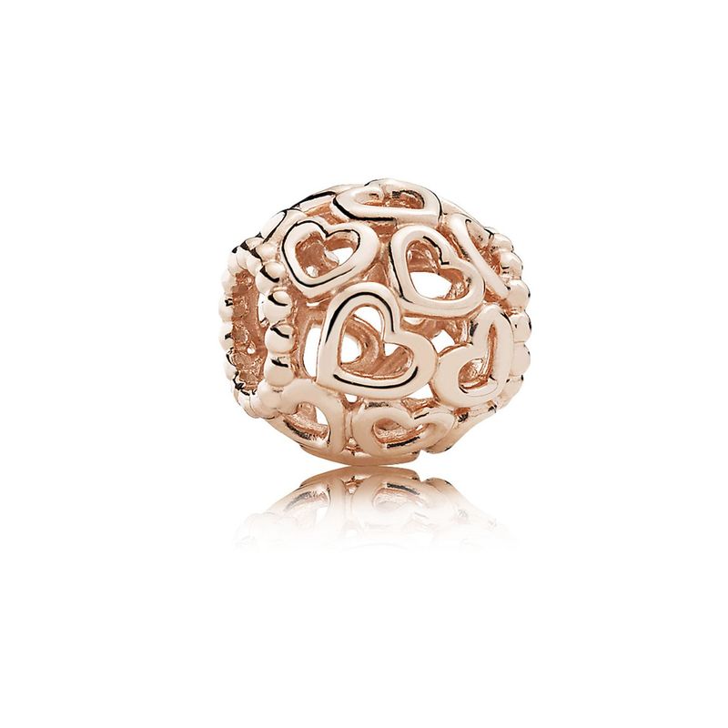 PANDORA - Charm Pandora Abre tu Corazón Recubrimiento en Oro Rosa