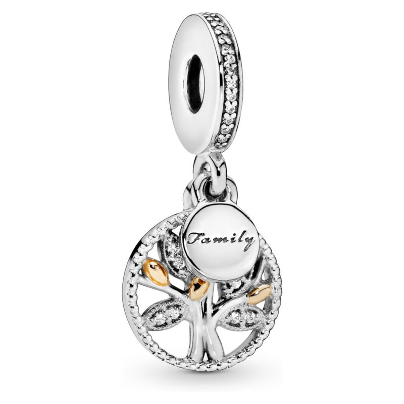 PANDORA - Charm Pandora Árbol Familiar Plata Esterlina y Recubrimiento en Oro