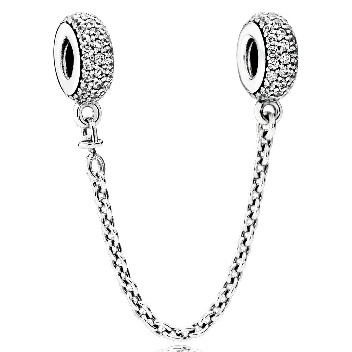 PANDORA - Cadena de seguridad Pandora Inspiración pavé Plata Esterlina