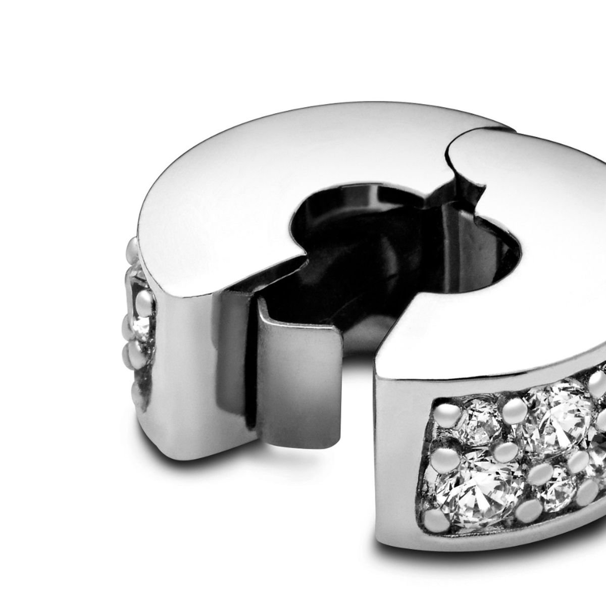 PANDORA - Clip Pandora de Pavé Transparente Plata Esterlina